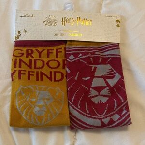 Hallmark Gryffindor Harry Potter Crew Socks - Maroon and Gold